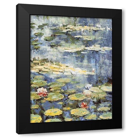 Landscapes in Monet Style V Black Modern Wood Framed Art Print with Double Matting by Medeiros, Celito