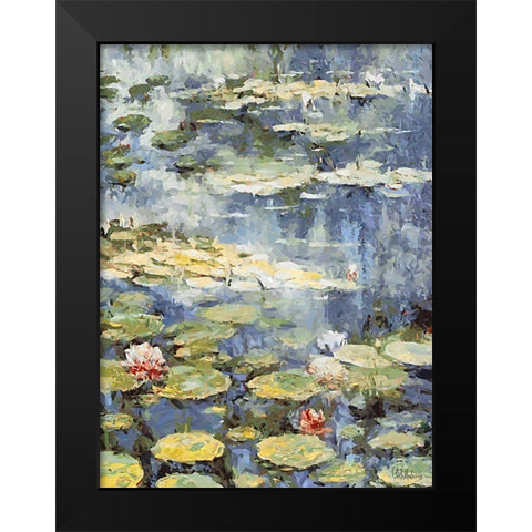 Landscapes in Monet Style V Black Modern Wood Framed Art Print by Medeiros, Celito