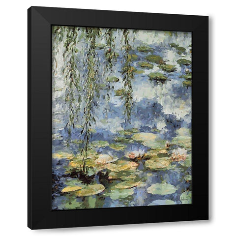 Landscapes in Monet Style VI Black Modern Wood Framed Art Print with Double Matting by Medeiros, Celito