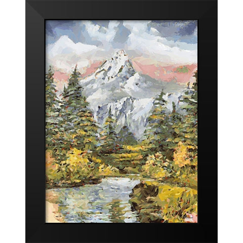 Landscapes in Monet Style IX Black Modern Wood Framed Art Print by Medeiros, Celito