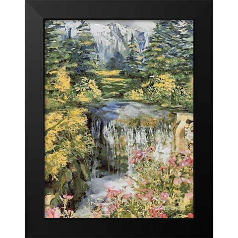 Landscapes in Monet Style X Black Modern Wood Framed Art Print by Medeiros, Celito
