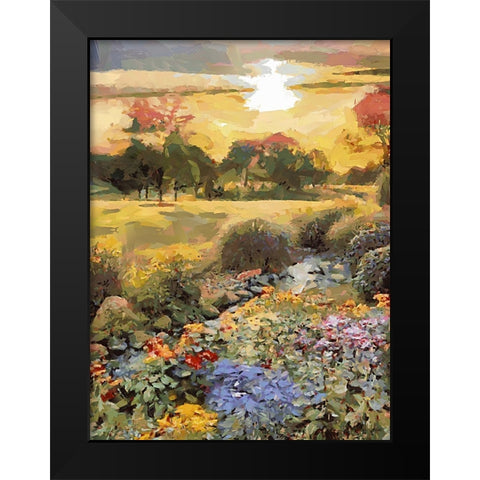 Landscapes in Monet Style XIII Black Modern Wood Framed Art Print by Medeiros, Celito