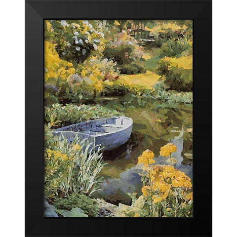 Landscapes in Monet Style XVI Black Modern Wood Framed Art Print by Medeiros, Celito