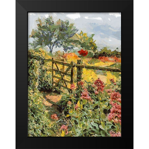 Landscapes in Monet Style XVII Black Modern Wood Framed Art Print by Medeiros, Celito