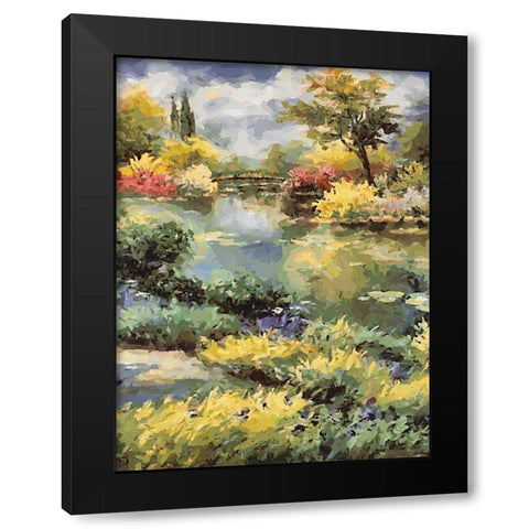 Landscapes in Monet Style XIX Black Modern Wood Framed Art Print by Medeiros, Celito