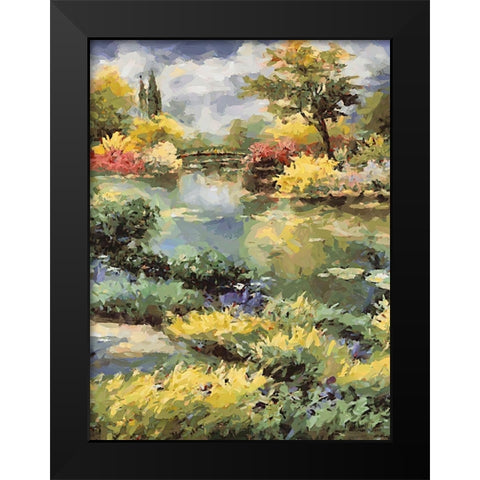 Landscapes in Monet Style XIX Black Modern Wood Framed Art Print by Medeiros, Celito