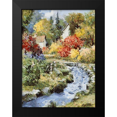Landscapes in Monet Style XXII Black Modern Wood Framed Art Print by Medeiros, Celito