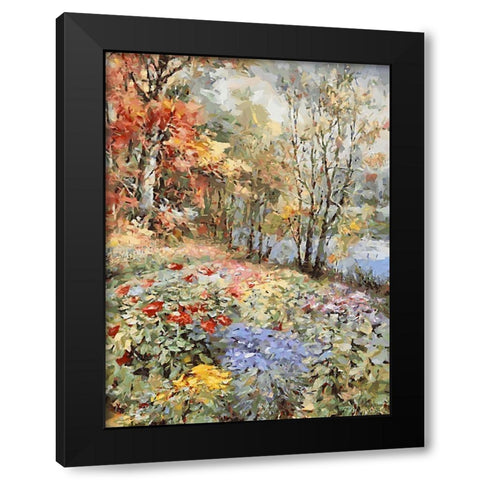 Landscapes in Monet Style XXV Black Modern Wood Framed Art Print by Medeiros, Celito