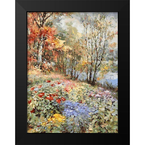 Landscapes in Monet Style XXV Black Modern Wood Framed Art Print by Medeiros, Celito