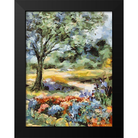 Landscapes in Monet Style XXVI Black Modern Wood Framed Art Print by Medeiros, Celito