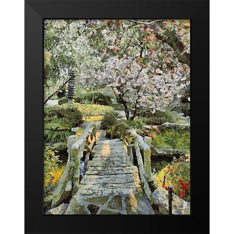 Landscapes in Monet Style XXVII Black Modern Wood Framed Art Print by Medeiros, Celito