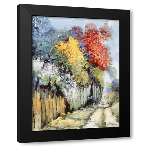 Landscapes in Monet Style XXVIII Black Modern Wood Framed Art Print by Medeiros, Celito