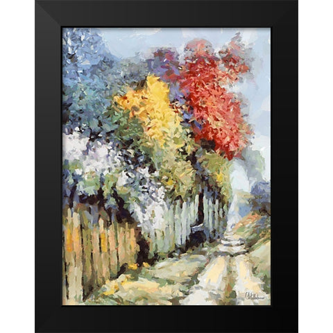 Landscapes in Monet Style XXVIII Black Modern Wood Framed Art Print by Medeiros, Celito