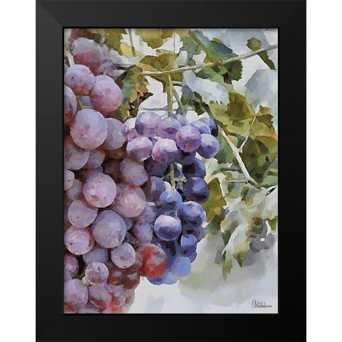 Grapes I Black Modern Wood Framed Art Print by Medeiros, Celito