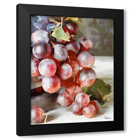 Grapes II Black Modern Wood Framed Art Print with Double Matting by Medeiros, Celito