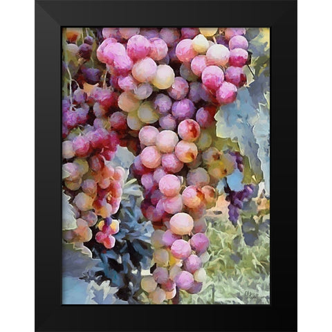 Grapes VII Black Modern Wood Framed Art Print by Medeiros, Celito