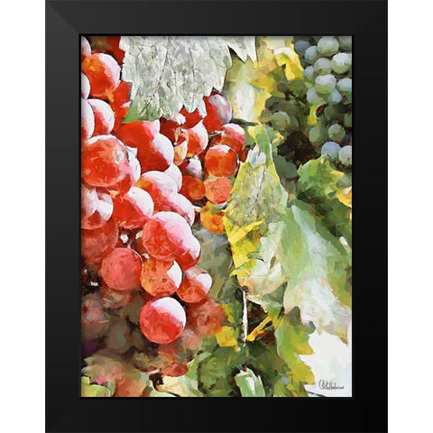 Grapes VIII Black Modern Wood Framed Art Print by Medeiros, Celito
