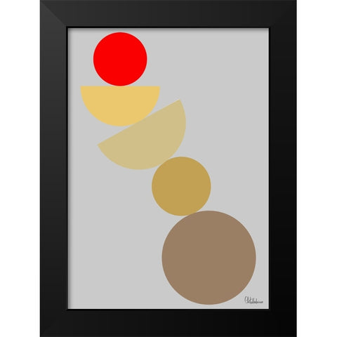 A Game with Abstract Shapes XXXVI Black Modern Wood Framed Art Print by Medeiros, Celito