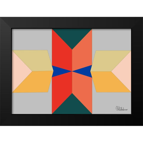 A Game with Abstract Shapes XXXVIII Black Modern Wood Framed Art Print by Medeiros, Celito
