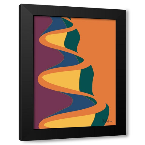 A Game with Abstract Shapes XXXIX Black Modern Wood Framed Art Print by Medeiros, Celito