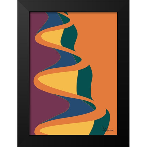 A Game with Abstract Shapes XXXIX Black Modern Wood Framed Art Print by Medeiros, Celito