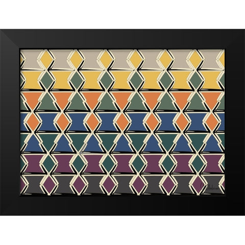A Game with Abstract Shapes XLI Black Modern Wood Framed Art Print by Medeiros, Celito