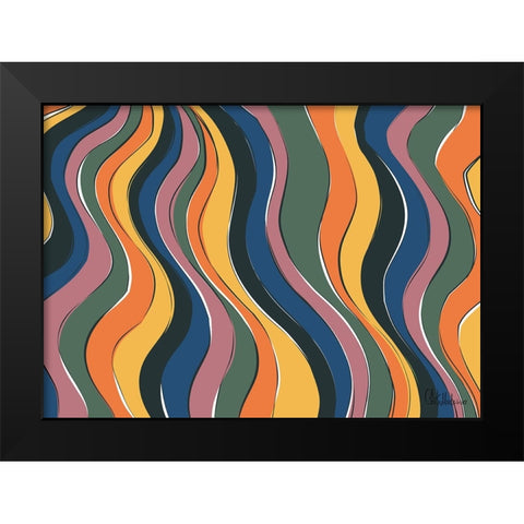 A Game with Abstract Shapes XLII Black Modern Wood Framed Art Print by Medeiros, Celito