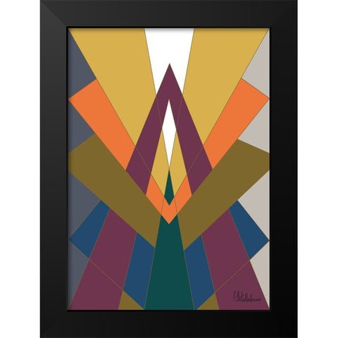 A Game with Abstract Shapes XLIII Black Modern Wood Framed Art Print by Medeiros, Celito