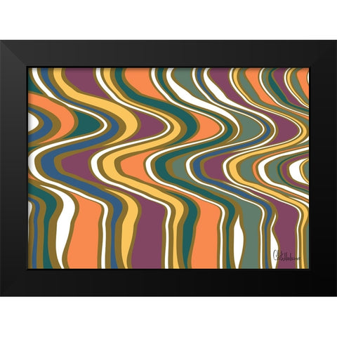 A Game with Abstract Shapes XLIV Black Modern Wood Framed Art Print by Medeiros, Celito