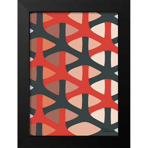 A Game with Abstract Shapes XLVI Black Modern Wood Framed Art Print by Medeiros, Celito