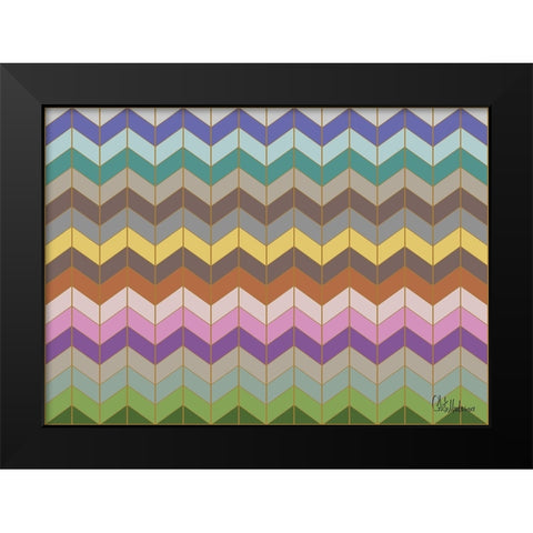 A Game with Abstract Shapes L Black Modern Wood Framed Art Print by Medeiros, Celito