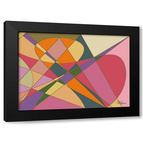 A Game with Abstract Shapes LI Black Modern Wood Framed Art Print with Double Matting by Medeiros, Celito