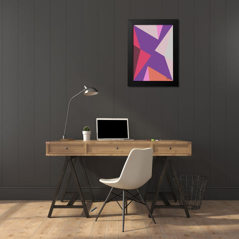 A Game with Abstract Shapes LII Black Modern Wood Framed Art Print by Medeiros, Celito