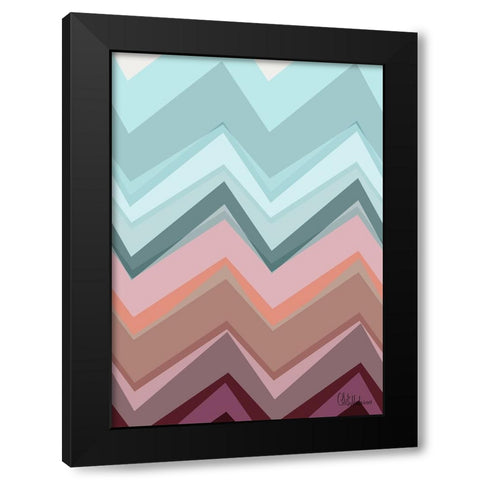 A Game with Abstract Shapes LIII Black Modern Wood Framed Art Print with Double Matting by Medeiros, Celito