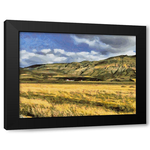 Beautiful nature in Iceland VI Black Modern Wood Framed Art Print by Medeiros, Celito