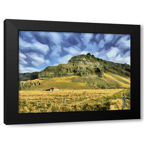 Beautiful nature in Iceland VII Black Modern Wood Framed Art Print with Double Matting by Medeiros, Celito