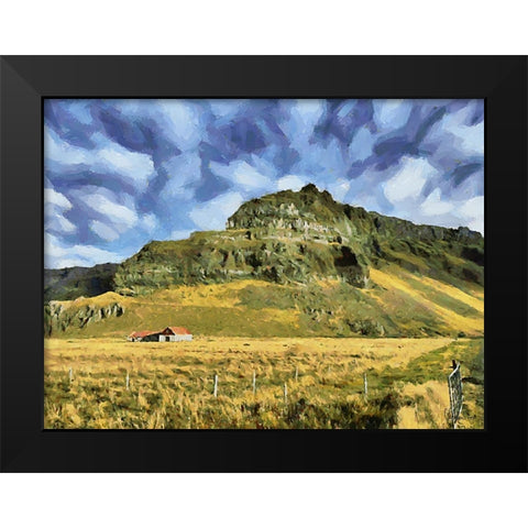 Beautiful nature in Iceland VII Black Modern Wood Framed Art Print by Medeiros, Celito