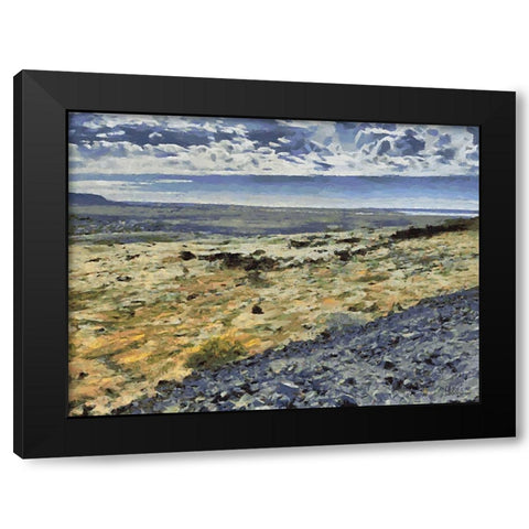 Beautiful nature in Iceland XV Black Modern Wood Framed Art Print by Medeiros, Celito