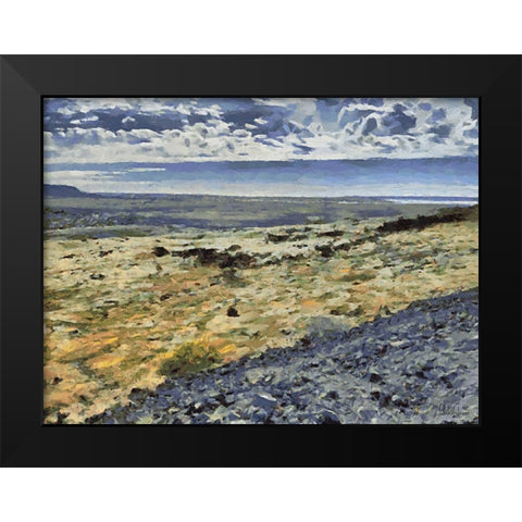 Beautiful nature in Iceland XV Black Modern Wood Framed Art Print by Medeiros, Celito