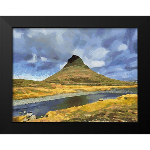 Beautiful nature in Iceland XX Black Modern Wood Framed Art Print by Medeiros, Celito