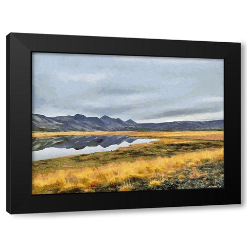 Beautiful nature in Iceland XXI Black Modern Wood Framed Art Print by Medeiros, Celito