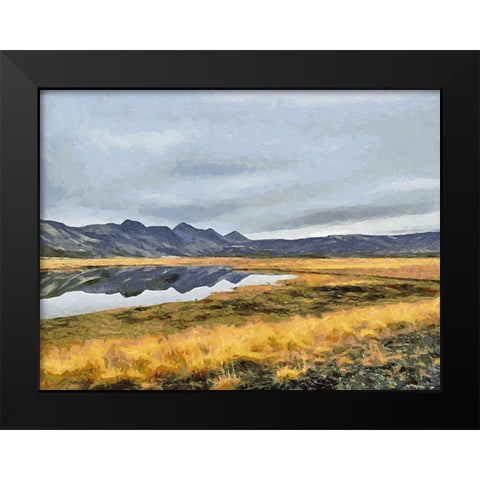 Beautiful nature in Iceland XXI Black Modern Wood Framed Art Print by Medeiros, Celito