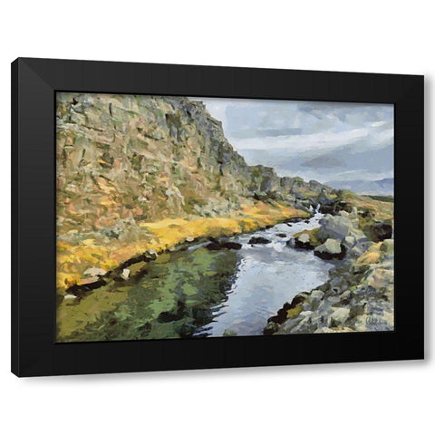 Beautiful nature in Iceland XXVI Black Modern Wood Framed Art Print with Double Matting by Medeiros, Celito