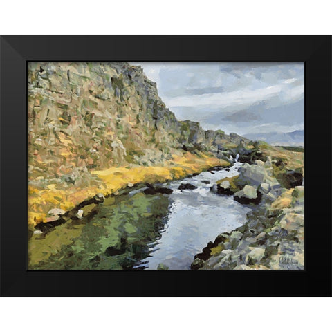 Beautiful nature in Iceland XXVI Black Modern Wood Framed Art Print by Medeiros, Celito