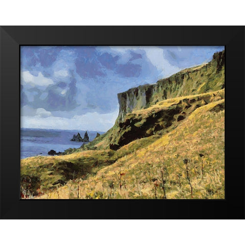 Beautiful nature in Iceland XXX Black Modern Wood Framed Art Print by Medeiros, Celito