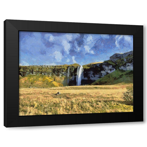 Beautiful nature in Iceland XXXIV Black Modern Wood Framed Art Print by Medeiros, Celito