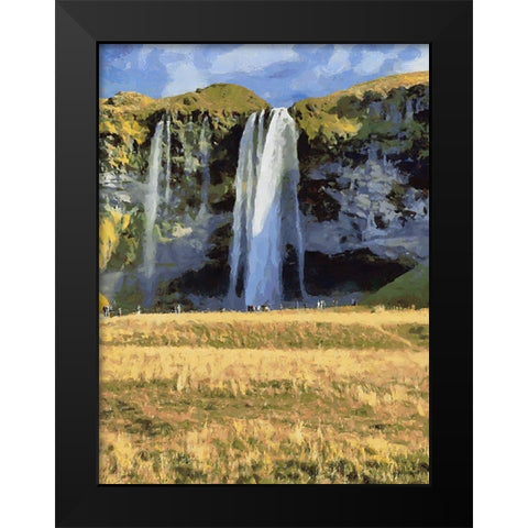 Beautiful nature in Iceland XXXVII Black Modern Wood Framed Art Print by Medeiros, Celito