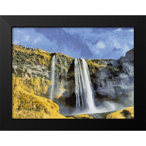 Beautiful nature in Iceland XL Black Modern Wood Framed Art Print by Medeiros, Celito