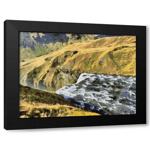 Beautiful nature in Iceland XLIII Black Modern Wood Framed Art Print with Double Matting by Medeiros, Celito