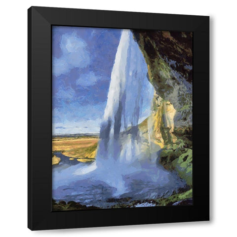 Beautiful nature in Iceland XLVII Black Modern Wood Framed Art Print by Medeiros, Celito